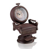 Barbers Chair Metal table clock